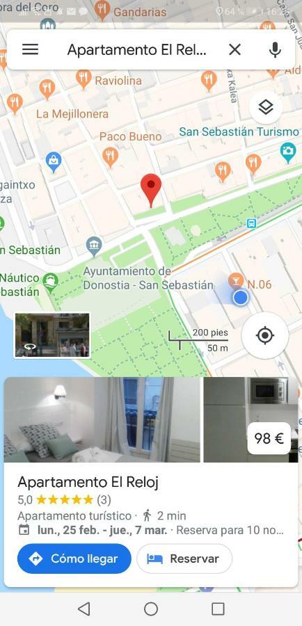 Apartamento El Reloj San Sebastian Bagian luar foto